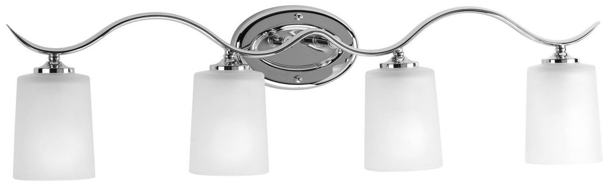 Image 3 Progress Lighting Inspire Polished Chrome 4-Light Etched Glass Vanity Light more views