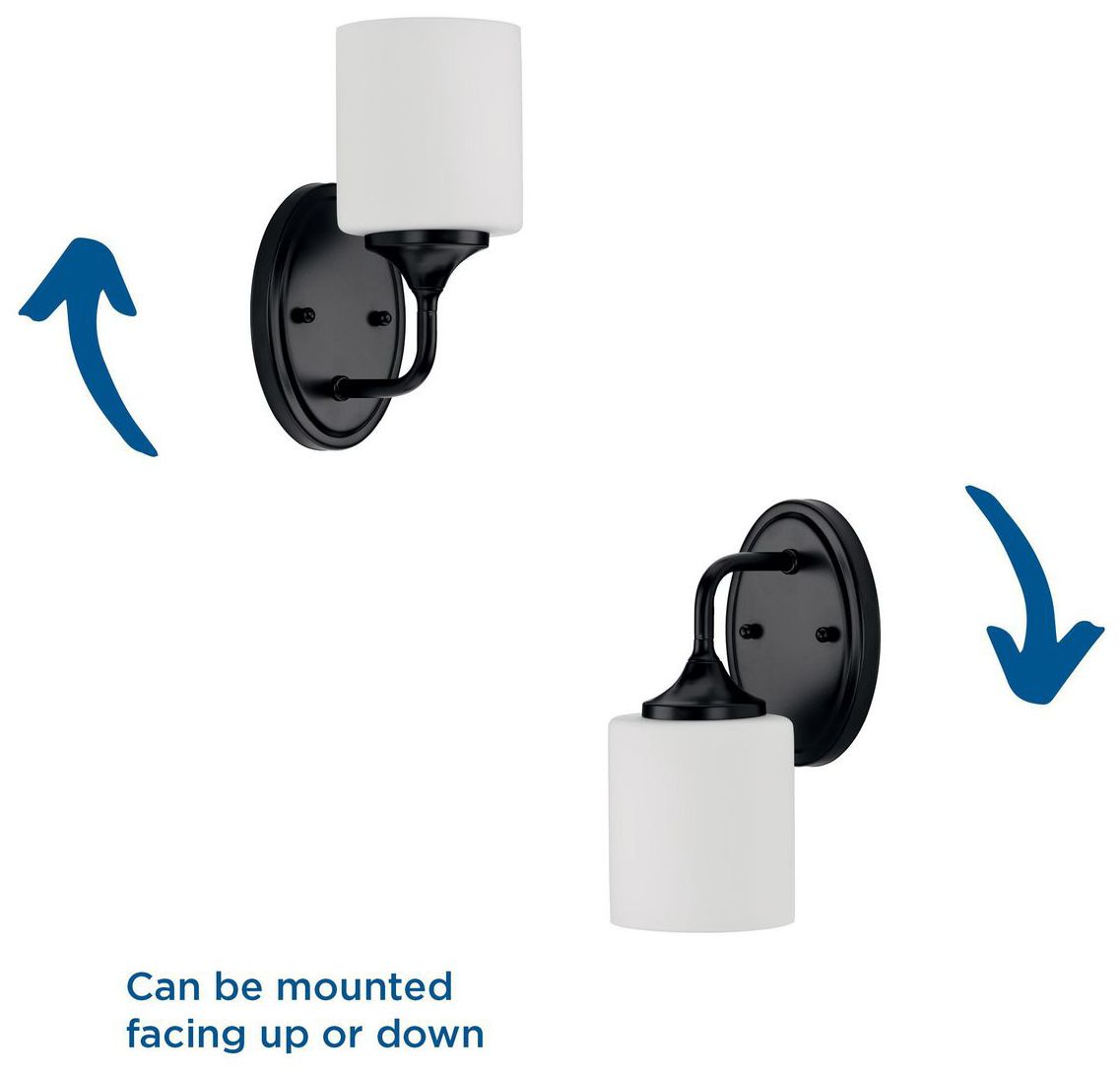 Image 6 Progress Lighting Lynzie Collection Matte Black 1-Light Vanity Light more views