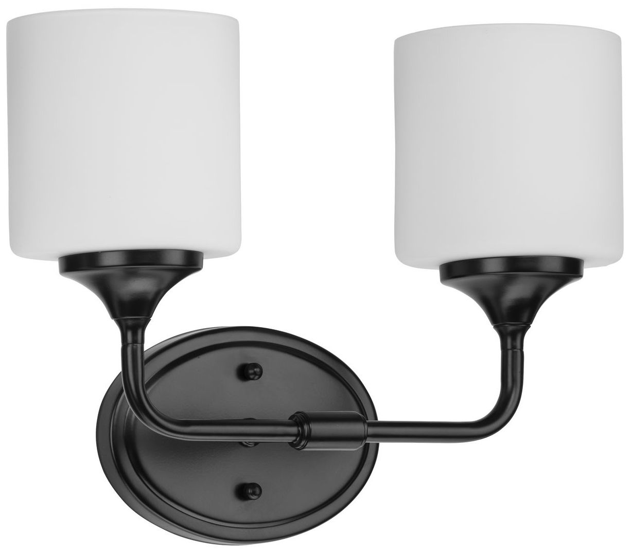 Progress Lighting Lynzie Collection Matte Black 2-Light Vanity Light