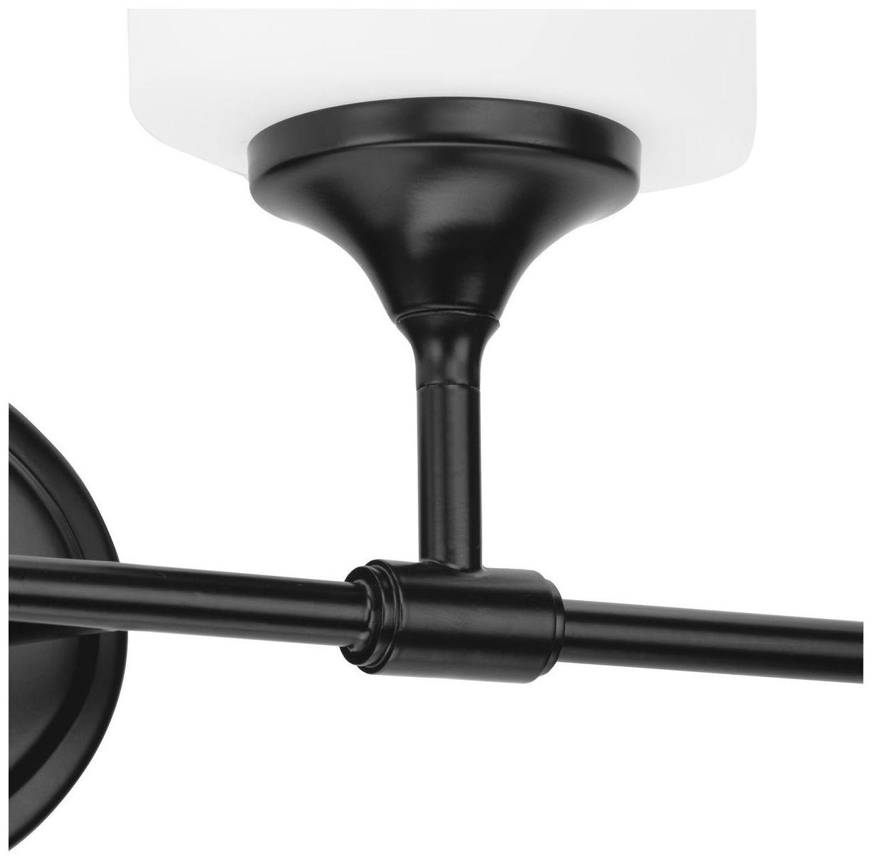 Image 4 Progress Lighting Lynzie Collection Matte Black 4-Light Vanity Light more views