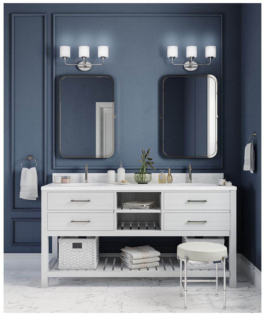 Image 2 Progress Lighting Lynzie Collection Polished Chrome 3-Light Vanity Light more views