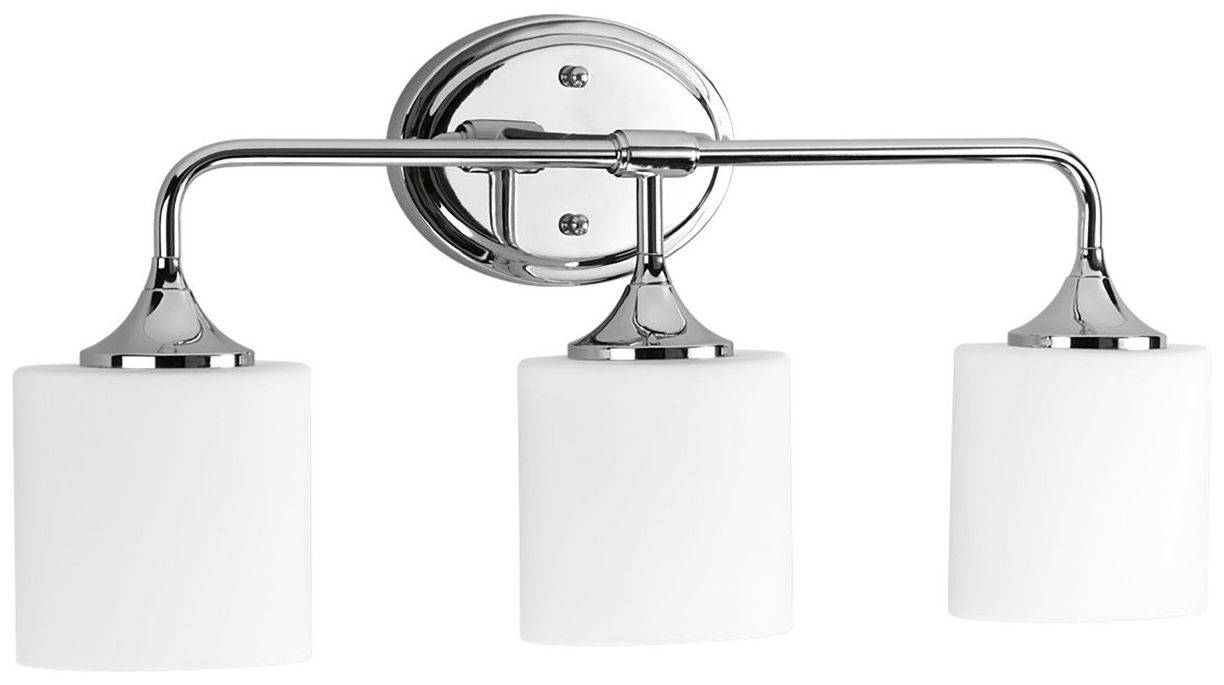 Image 3 Progress Lighting Lynzie Collection Polished Chrome 3-Light Vanity Light more views