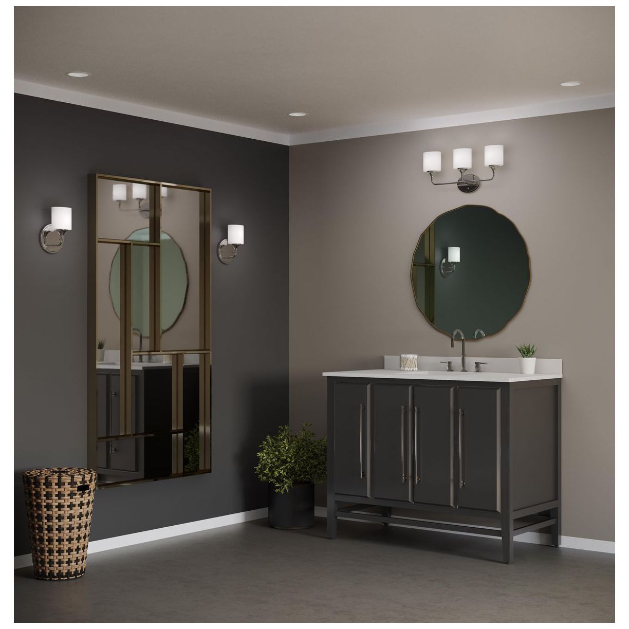 Image 4 Progress Lighting Lynzie Collection Polished Chrome 3-Light Vanity Light more views