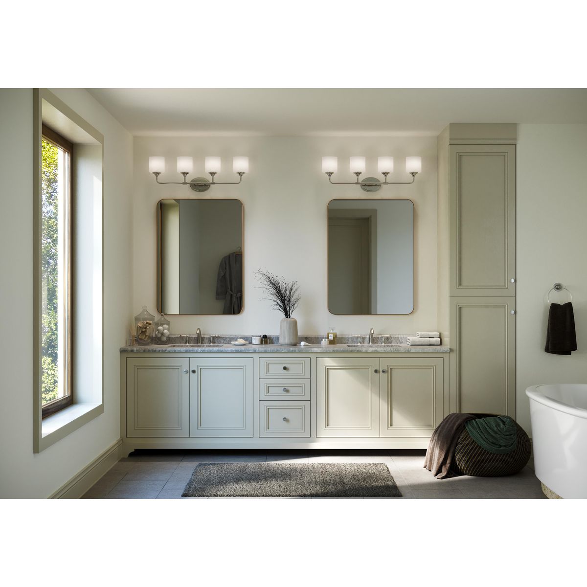 Image 2 Progress Lighting Lynzie Collection Polished Chrome 4-Light Vanity Light more views