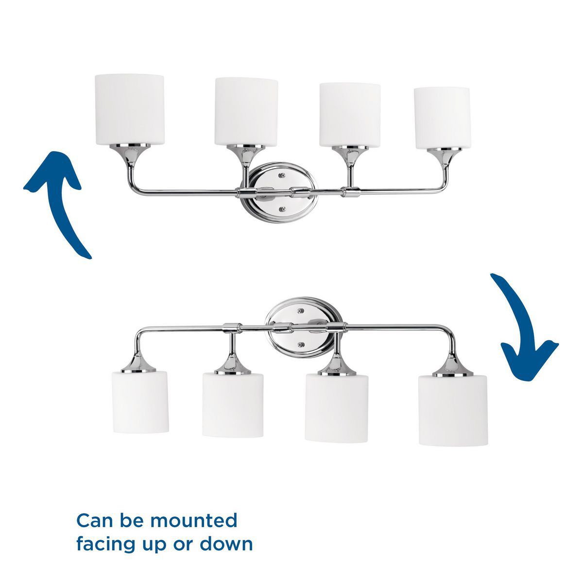 Image 4 Progress Lighting Lynzie Collection Polished Chrome 4-Light Vanity Light more views