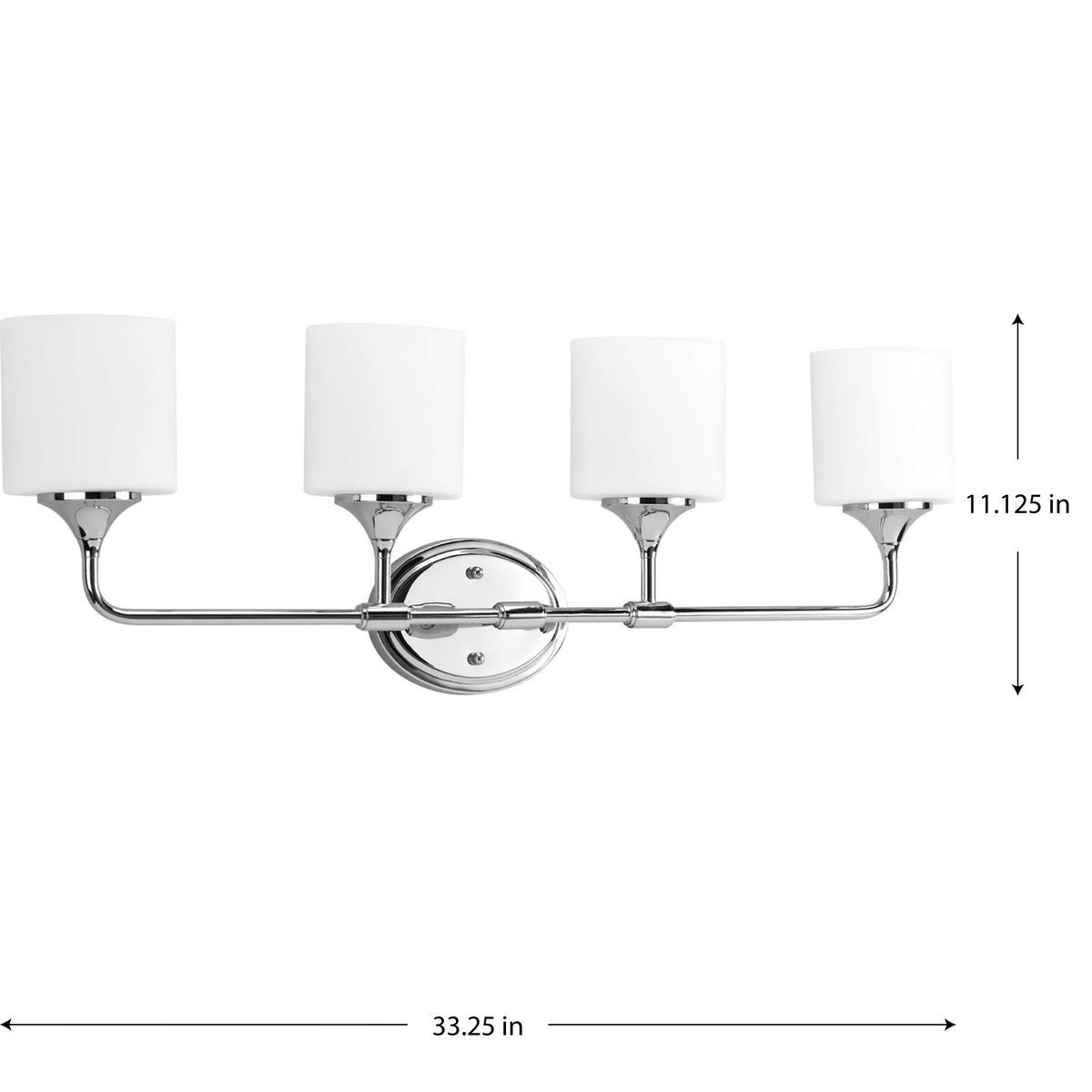 Image 5 Progress Lighting Lynzie Collection Polished Chrome 4-Light Vanity Light more views