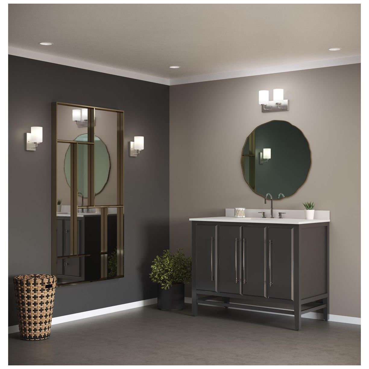 Image 2 Progress Lighting Merry 1-Light Etched Glass Transitional Vanity Light more views