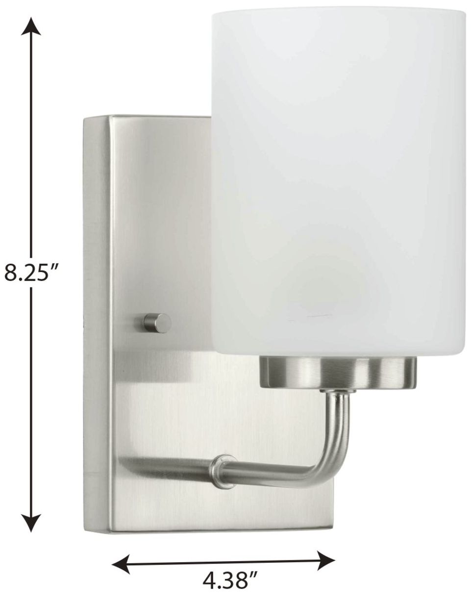 Image 4 Progress Lighting Merry 1-Light Etched Glass Transitional Vanity Light more views