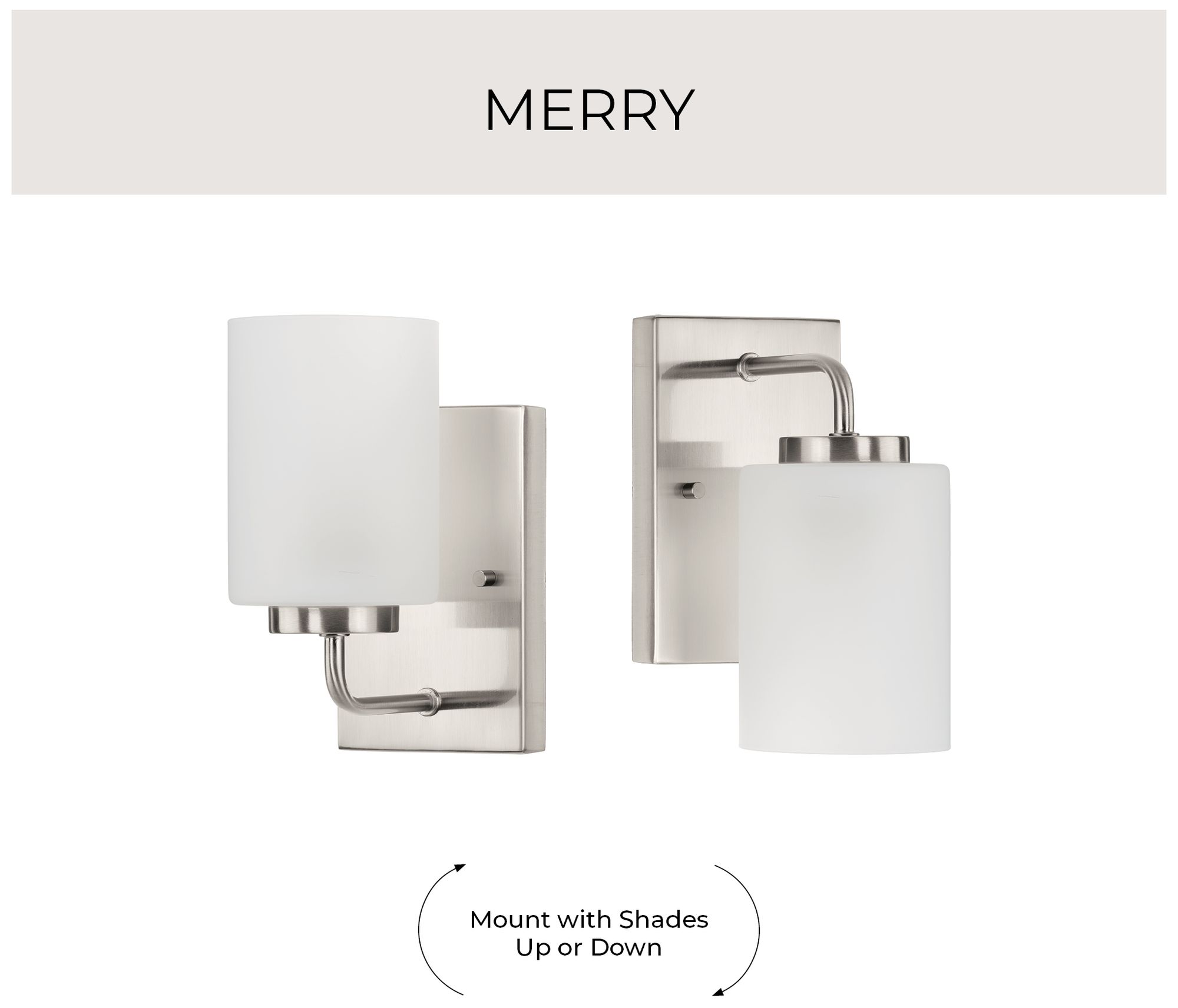 Progress Lighting Merry 1-Light Etched Glass Transitional Vanity Light