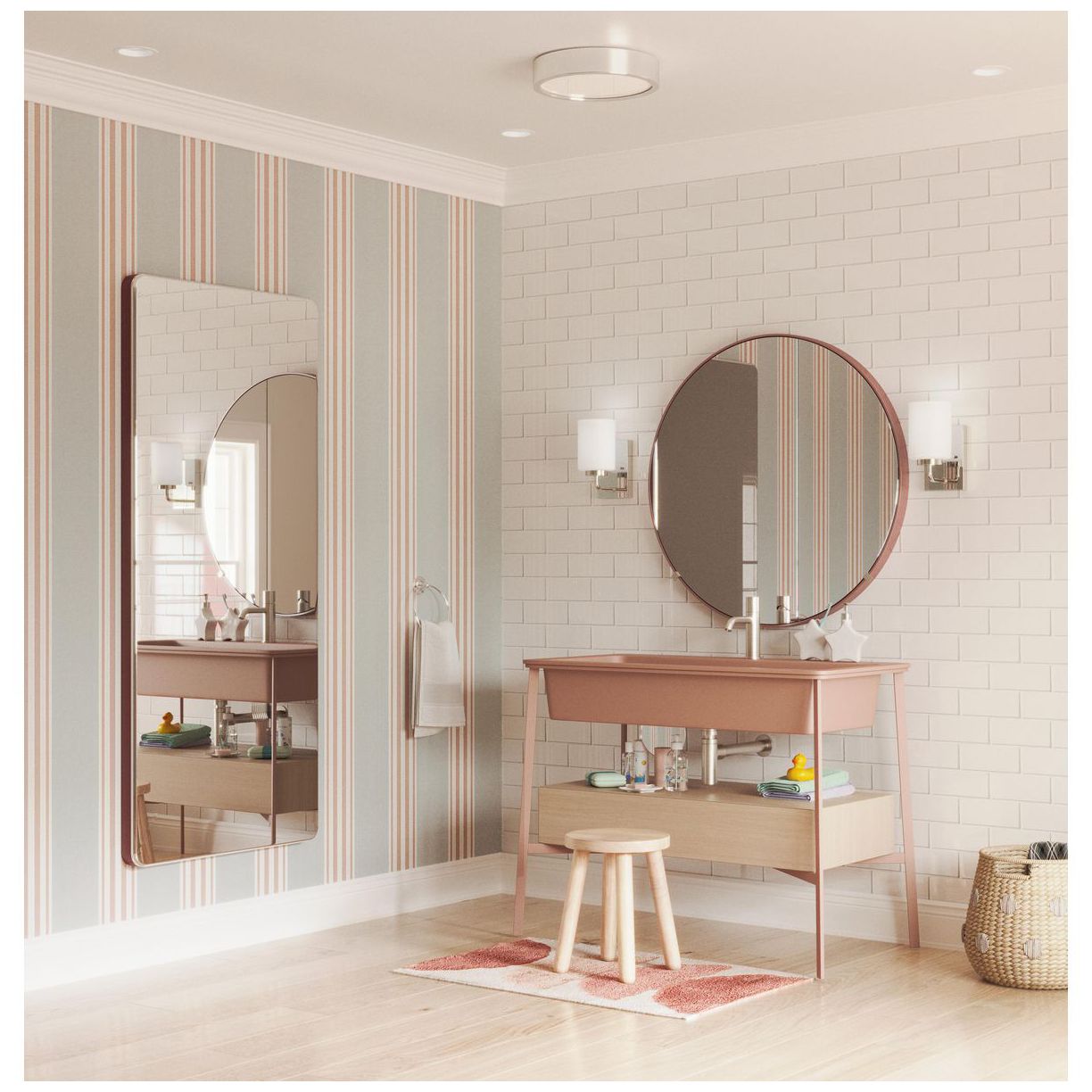 Image 2 Progress Lighting Merry 1-Light Etched Glass Transitional Vanity Light more views