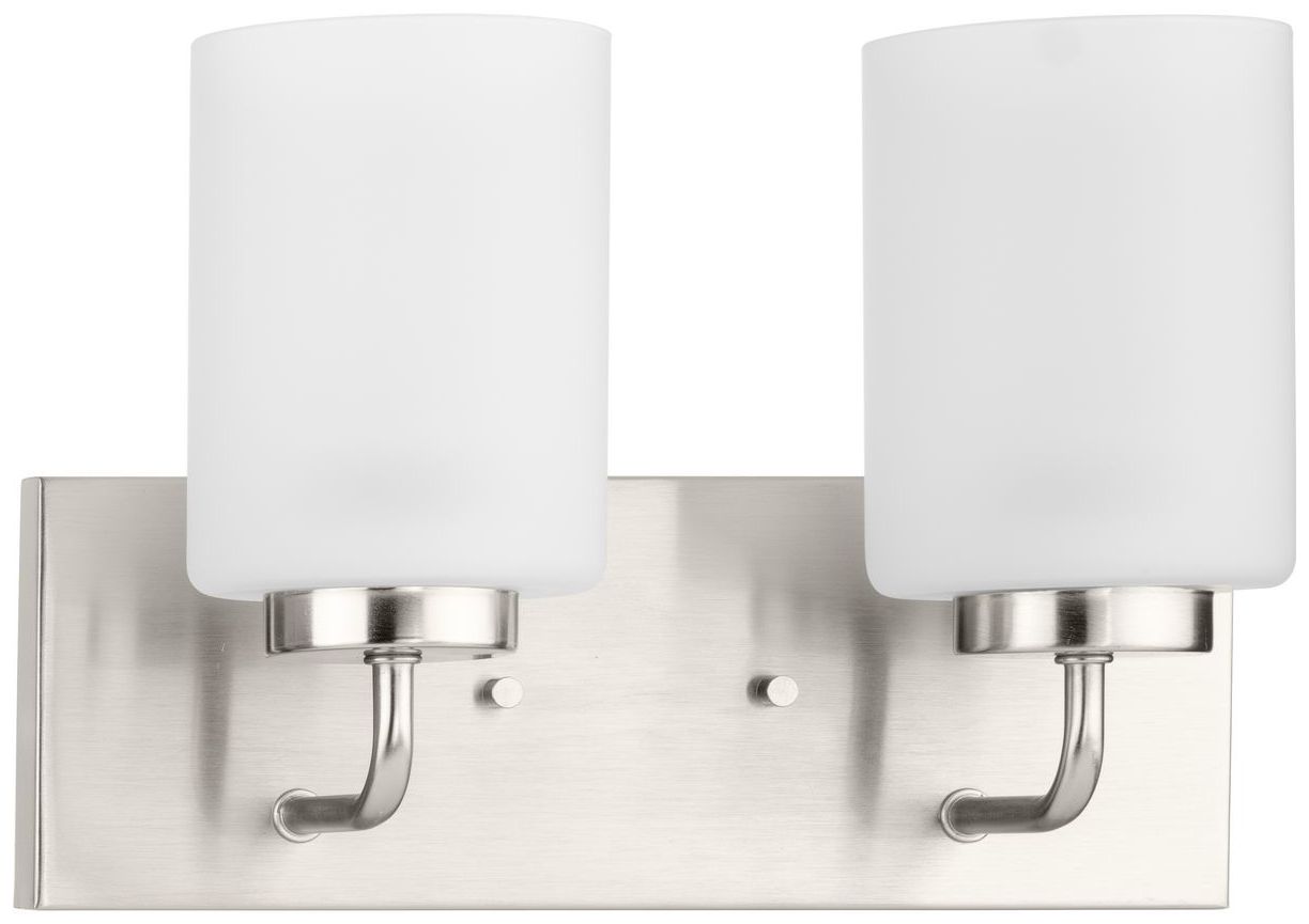 Image 3 Progress Lighting Merry 2-Light Etched Glass Transitional Vanity Light more views