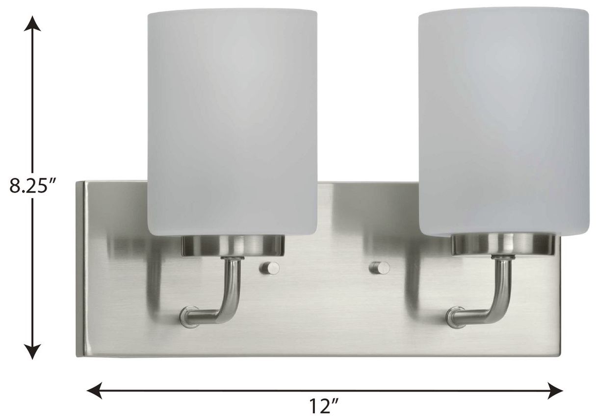 Image 4 Progress Lighting Merry 2-Light Etched Glass Transitional Vanity Light more views