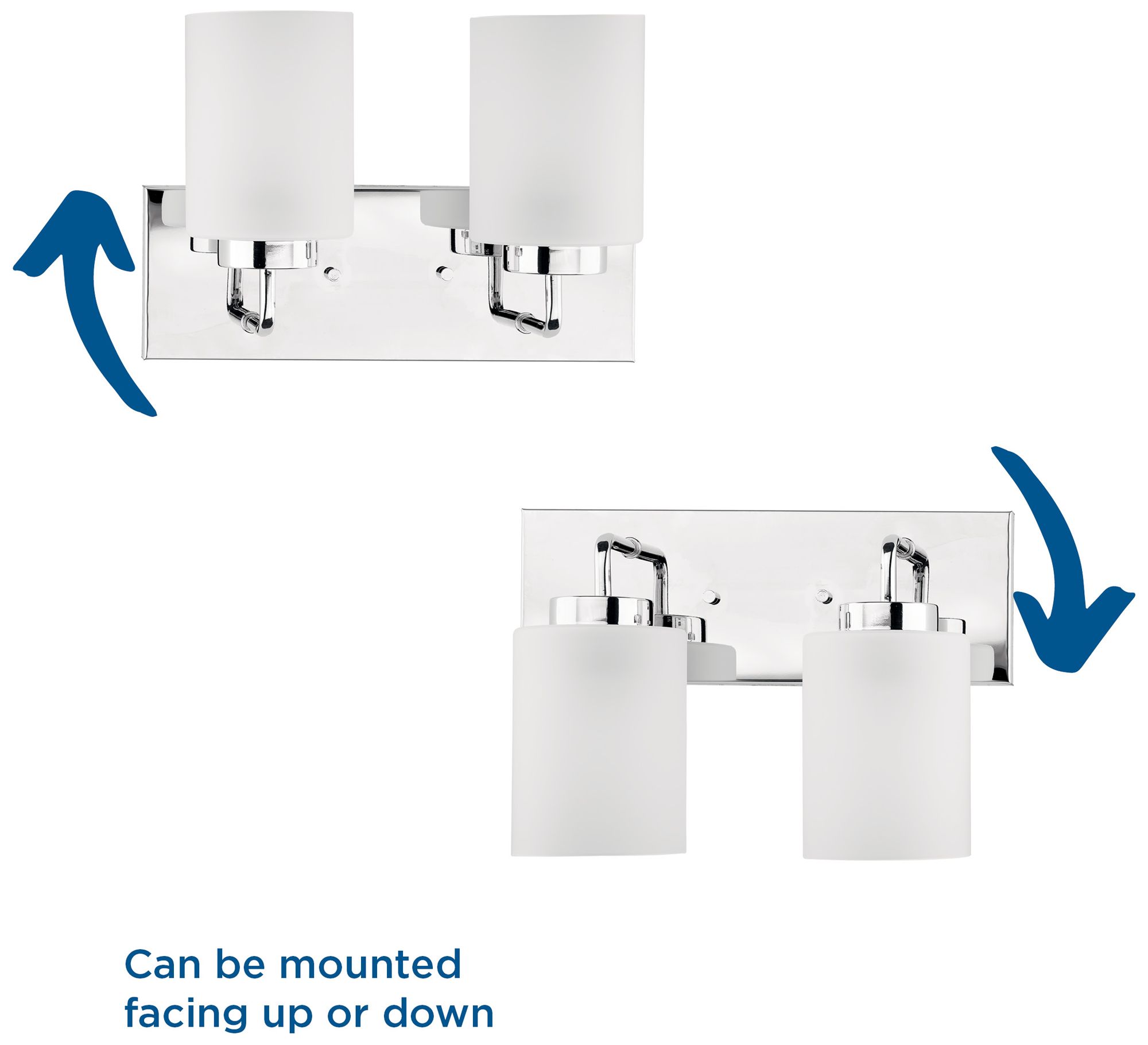 Progress Lighting Merry 2-Light Etched Glass Transitional Vanity Light