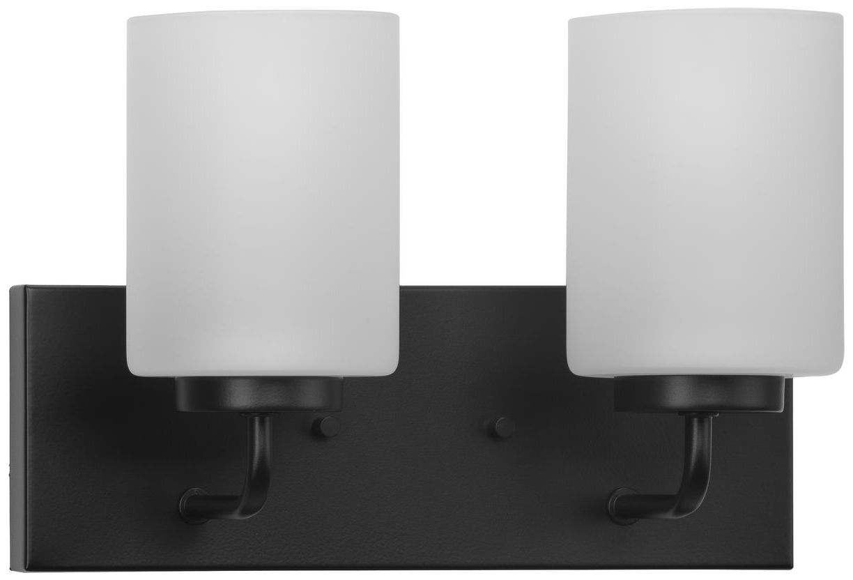 Progress Lighting Merry 2-Light Etched Glass Transitional Vanity Light