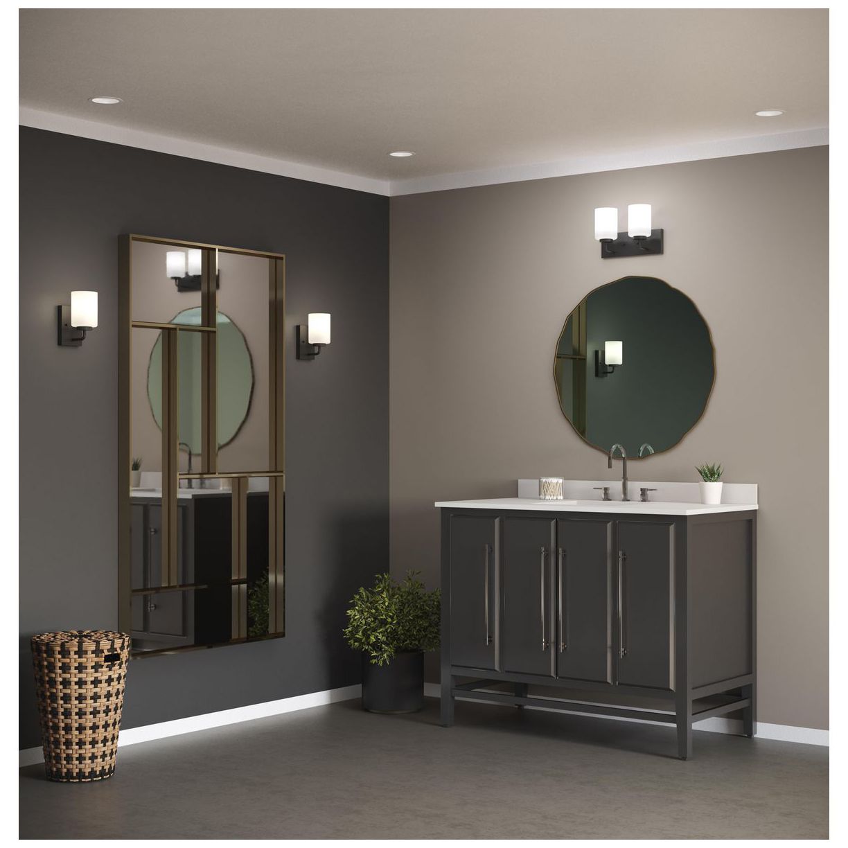 Image 2 Progress Lighting Merry 2-Light Etched Glass Transitional Vanity Light more views