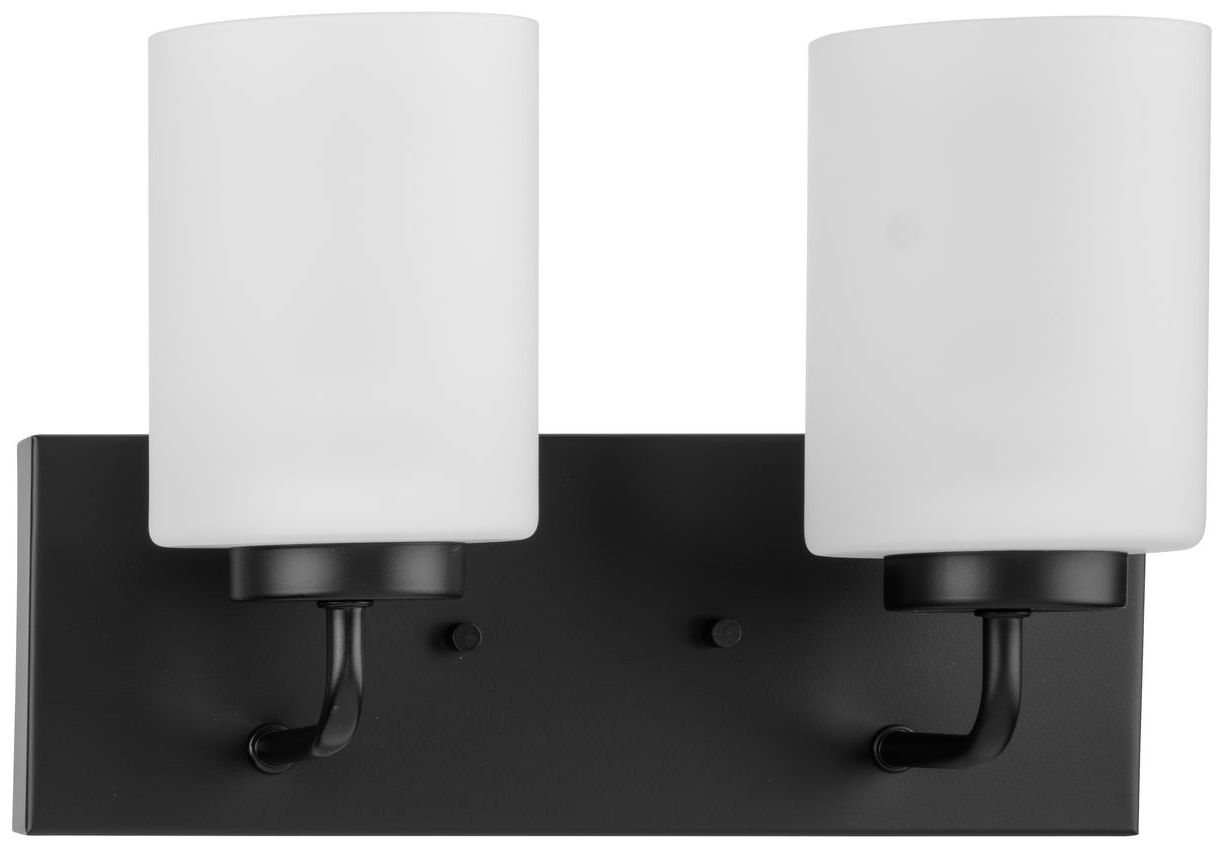 Image 3 Progress Lighting Merry 2-Light Etched Glass Transitional Vanity Light more views
