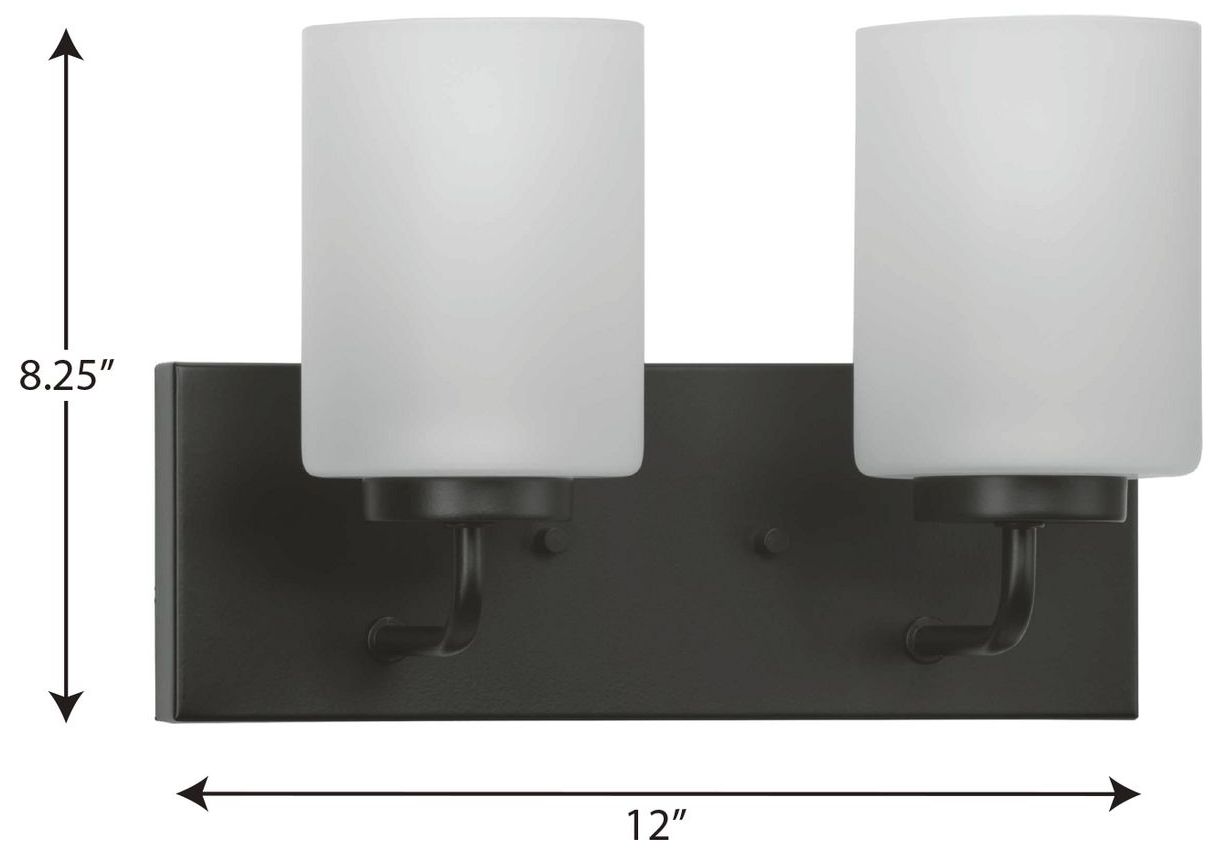 Image 4 Progress Lighting Merry 2-Light Etched Glass Transitional Vanity Light more views