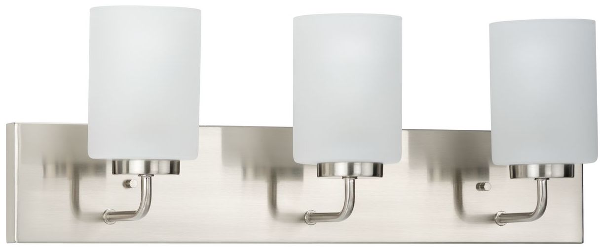 Image 3 Progress Lighting Merry 3-Light Etched Glass Transitional Vanity Light more views