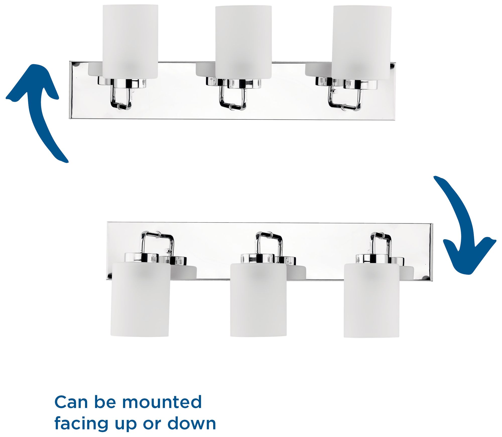 Progress Lighting Merry 3-Light Etched Glass Transitional Vanity Light