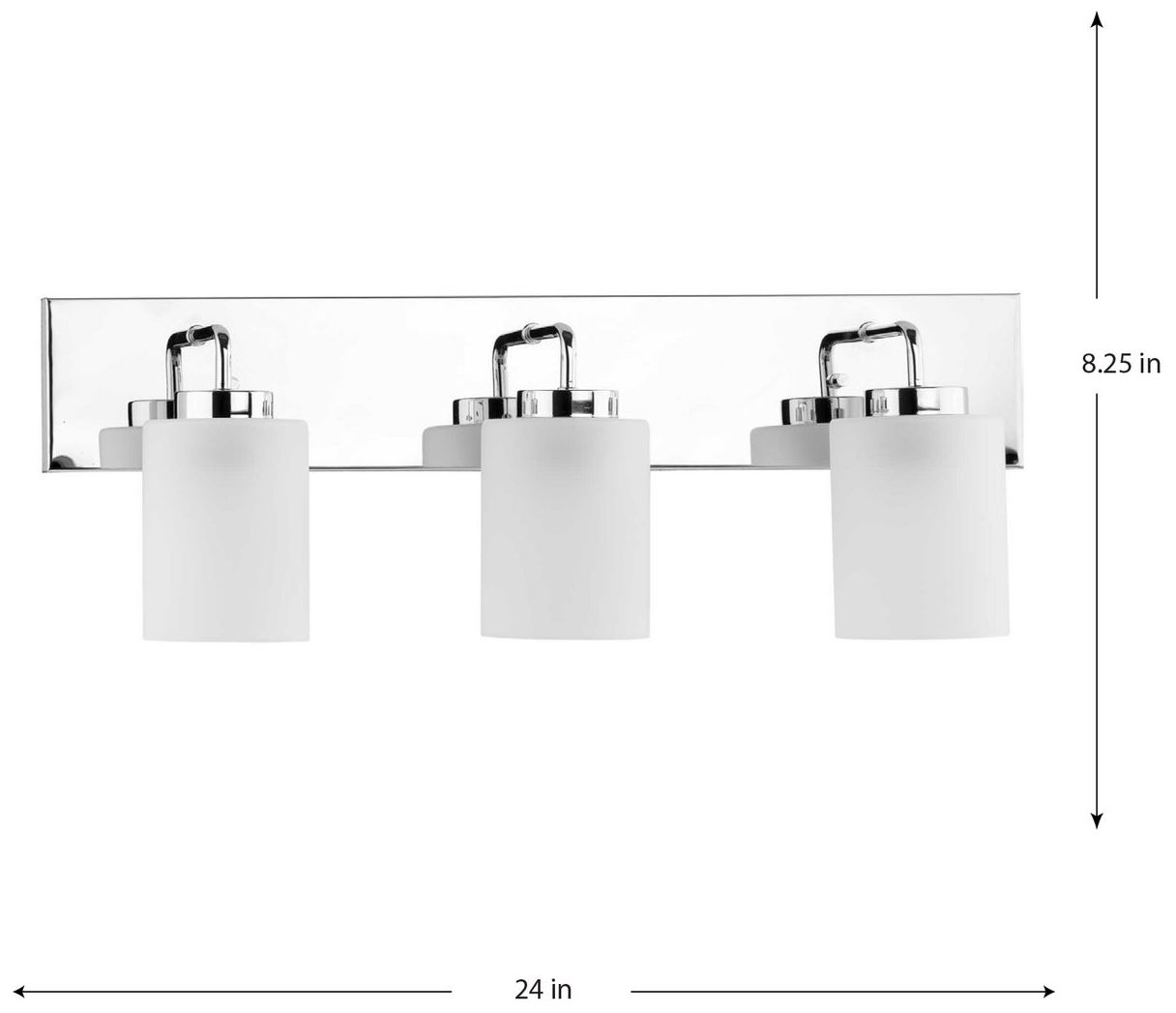 Image 4 Progress Lighting Merry 3-Light Etched Glass Transitional Vanity Light more views