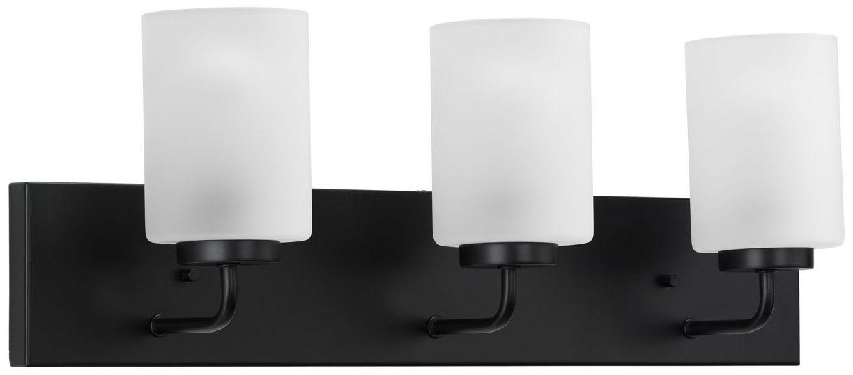 Progress Lighting Merry 3-Light Etched Glass Transitional Vanity Light