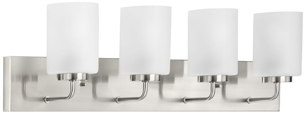 Image 2 Progress Lighting Merry 4-Light Etched Glass Transitional Vanity Light