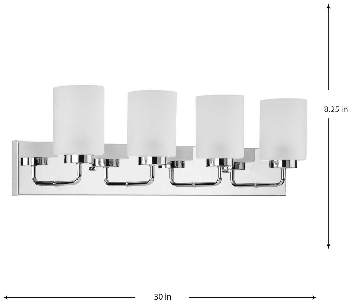 Image 4 Progress Lighting Merry 4-Light Etched Glass Transitional Vanity Light more views
