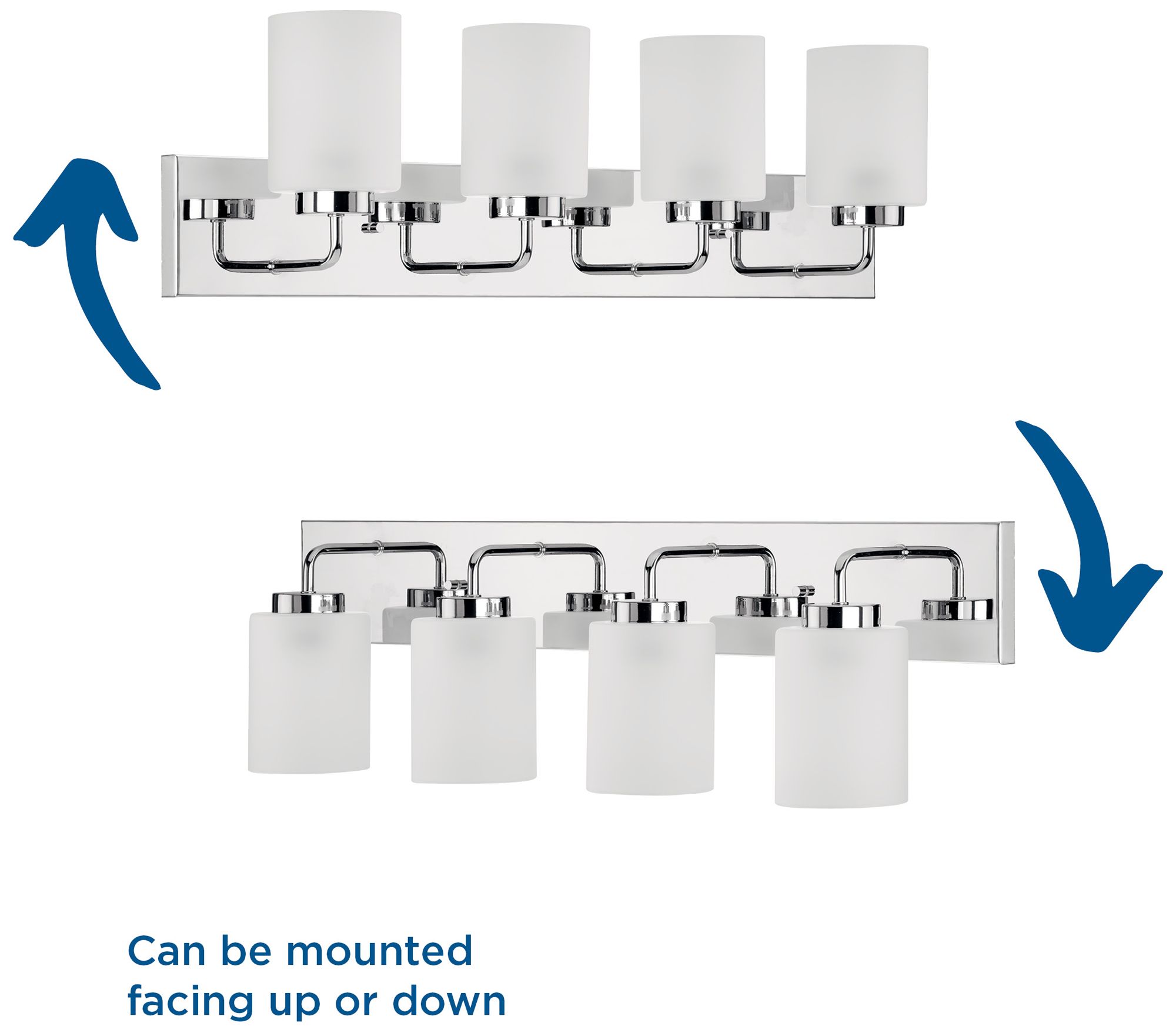 Progress Lighting Merry 4-Light Etched Glass Transitional Vanity Light