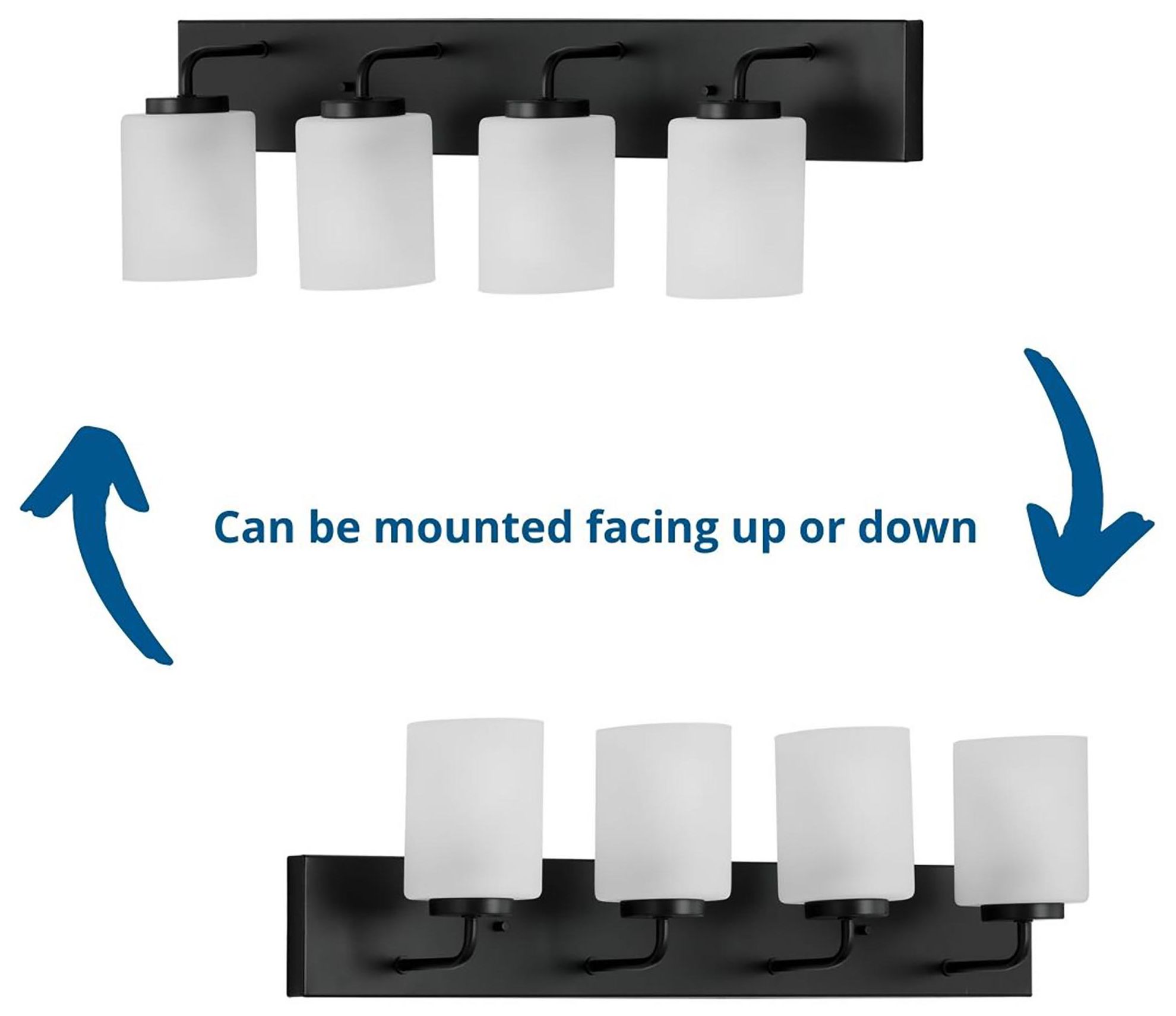 Progress Lighting Merry 4-Light Etched Glass Transitional Vanity Light