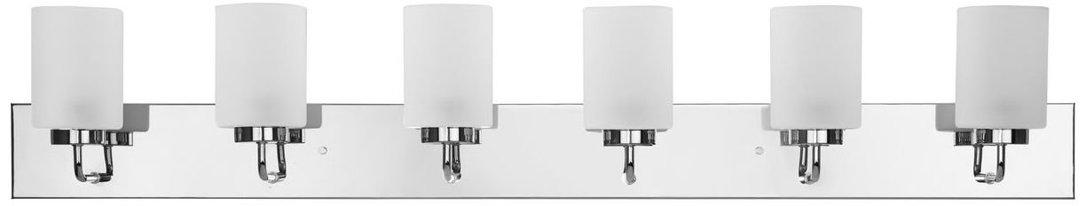 Progress Lighting Merry 6-Light Etched Glass Transitional Vanity Light