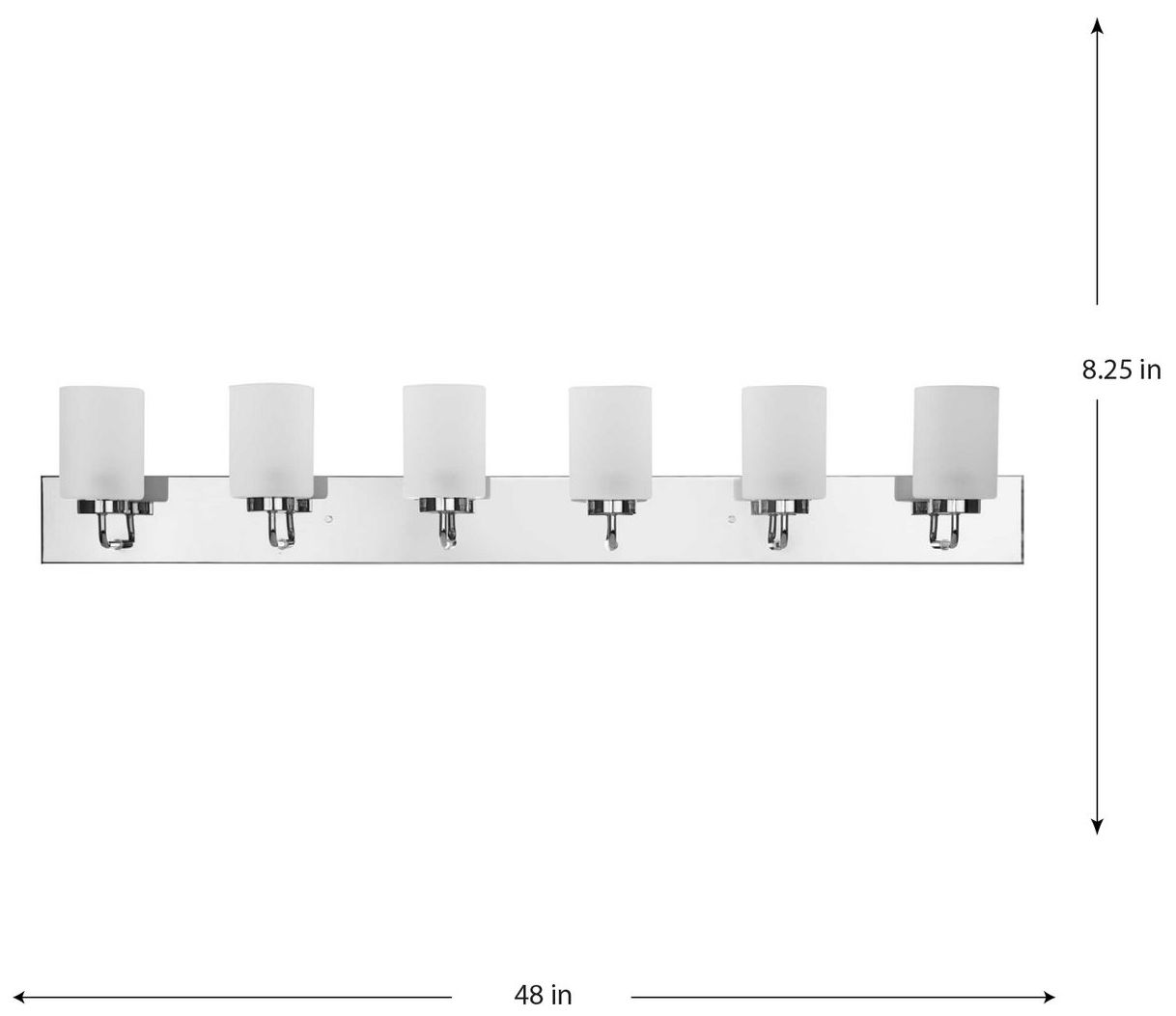 Image 4 Progress Lighting Merry 6-Light Etched Glass Transitional Vanity Light more views