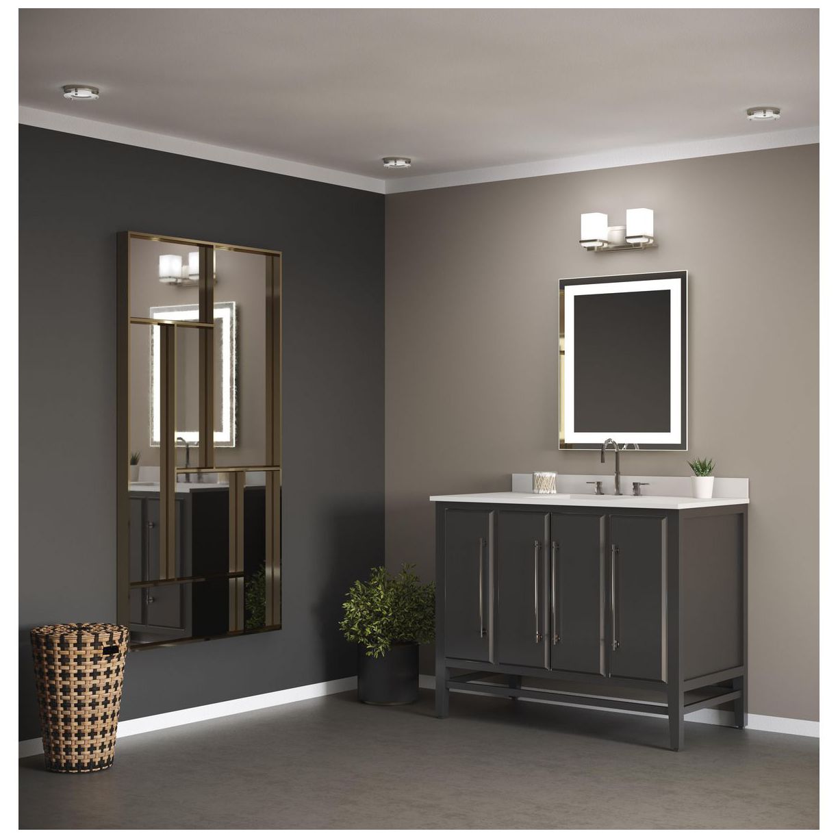 Image 2 Progress Lighting Metric Collection Brushed Nickel 2-Light Vanity more views