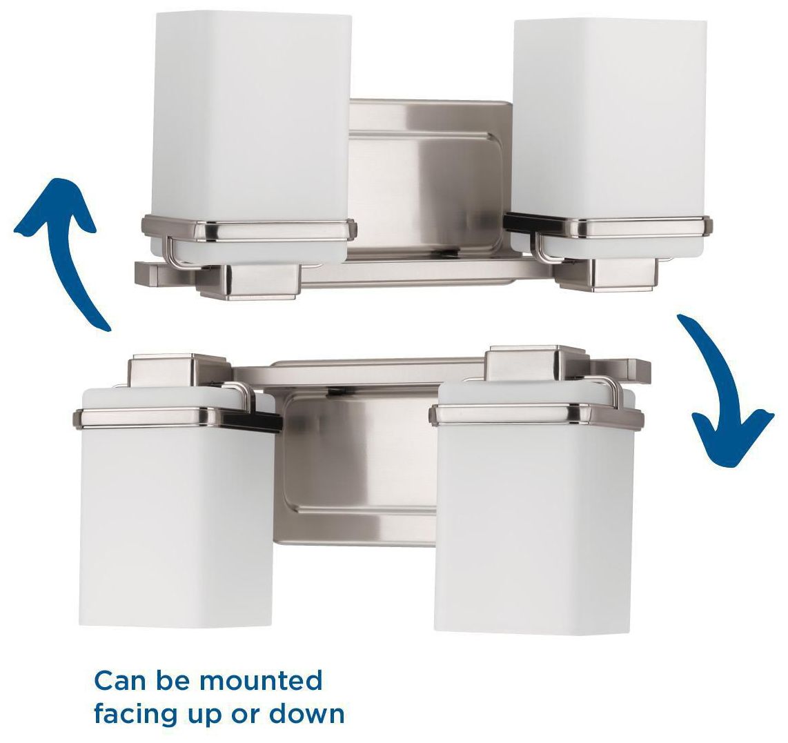 Image 4 Progress Lighting Metric Collection Brushed Nickel 2-Light Vanity more views