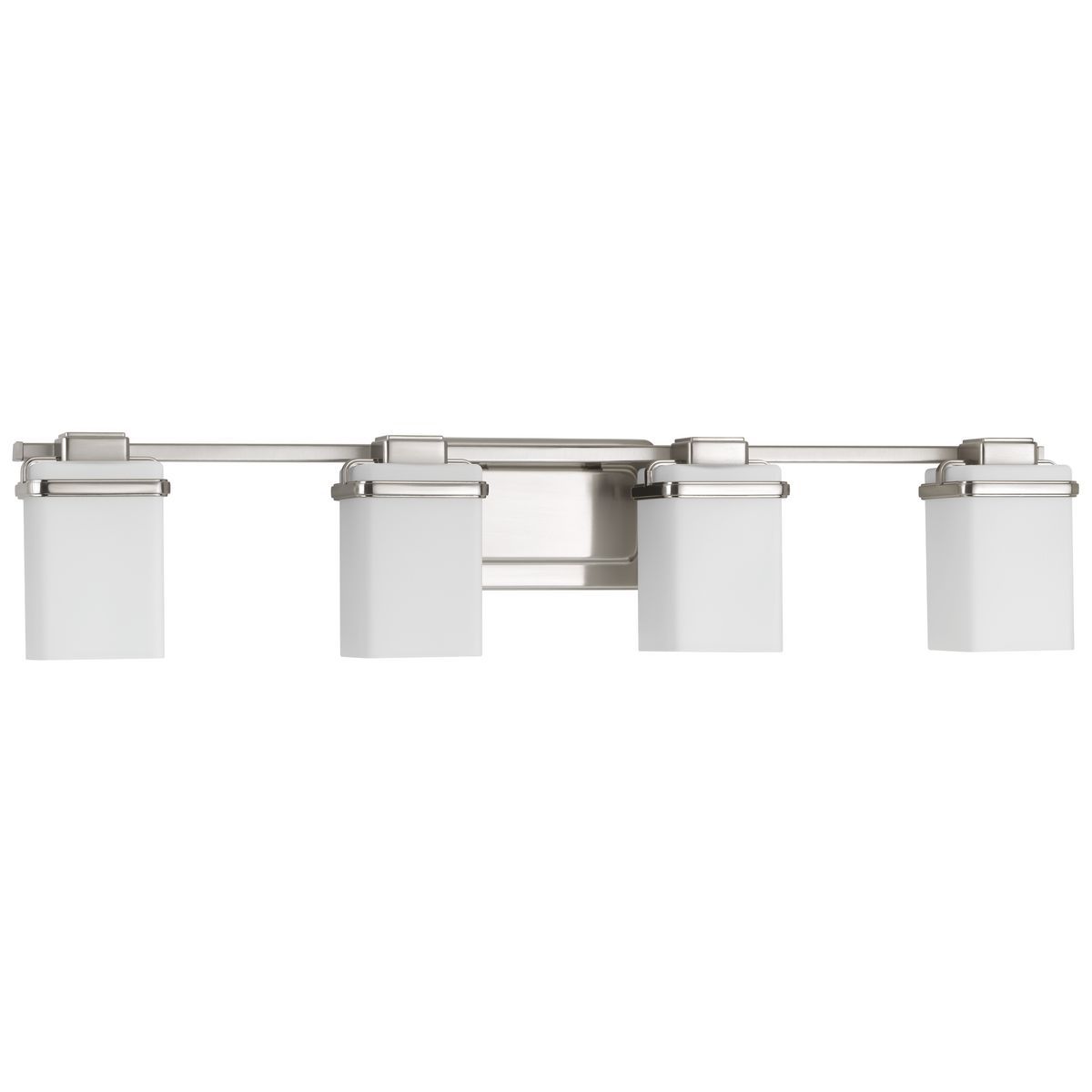 Image 3 Progress Lighting Metric Collection Brushed Nickel 4-Light Vanity more views