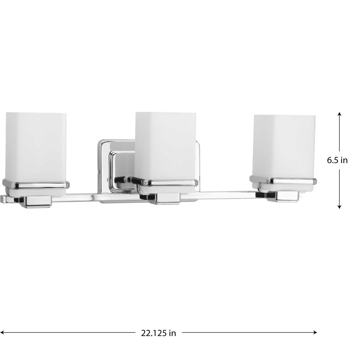 Image 6 Progress Lighting Metric Collection Polished Chrome 3-Light Vanity more views