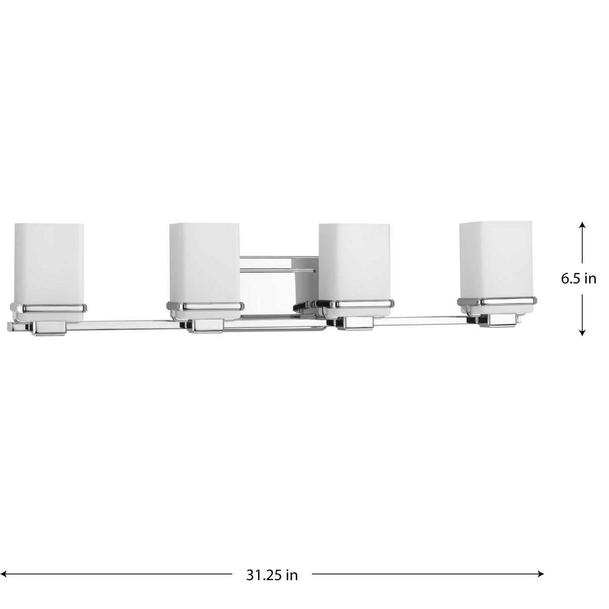 Image 4 Progress Lighting Metric Collection Polished Chrome 4-Light Vanity more views
