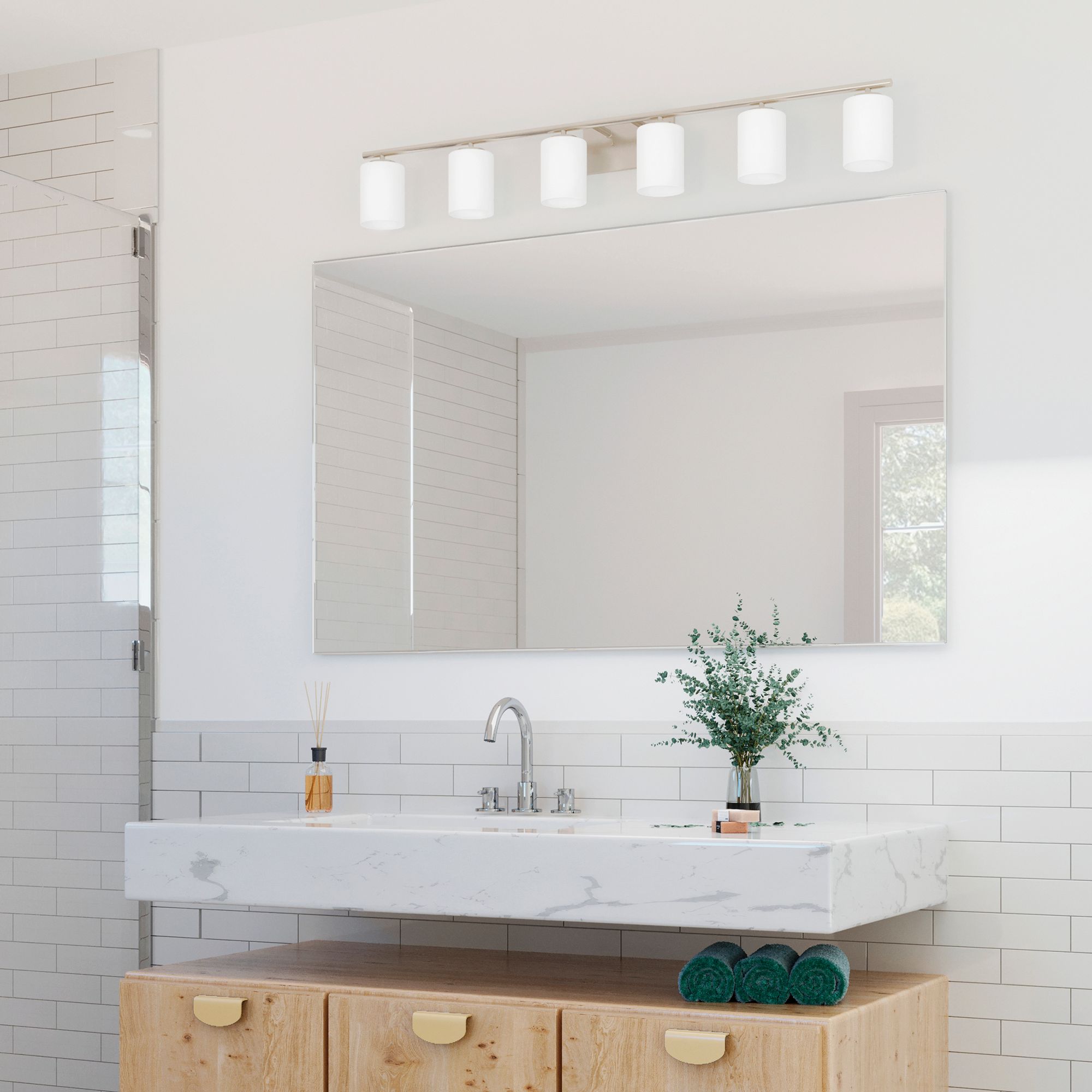 Progress Lighting Replay 6-Light Traditional Vanity Light