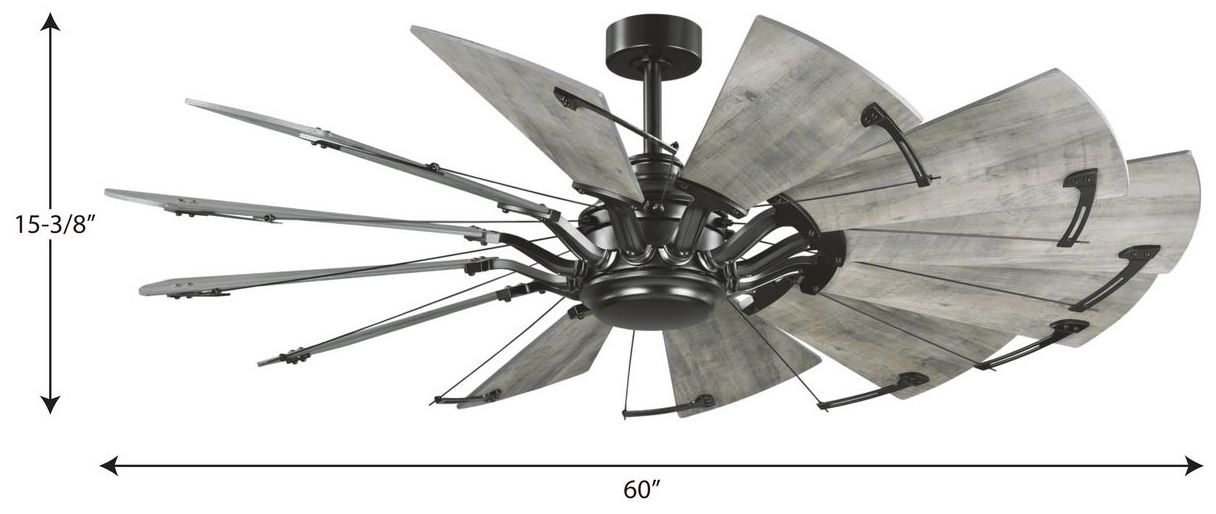 Progress Lighting Springer Collection 60" Twelve-Blade 60" Ceiling Fan