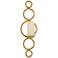 Progressive Rings 23 1/4"H Brass Pillar Candle Wall Sconce