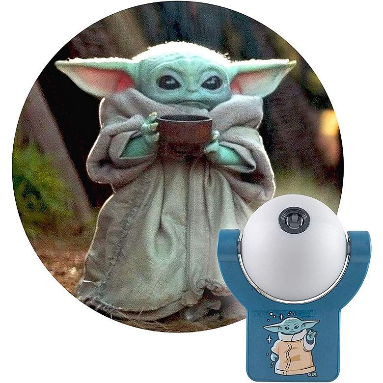 Image 1 Projectables Star Wars The Mandalorian Baby Yoda Blue LED Night Light