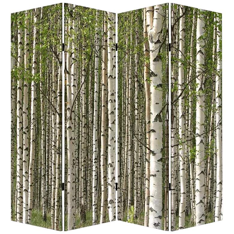 Image 2 Prolific Forrest 84 inch Wide Printed Canvas Screen/Room Divider