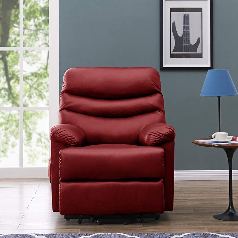 Image 1 ProLounger® Burgundy Red Power Lift Recliner Chair