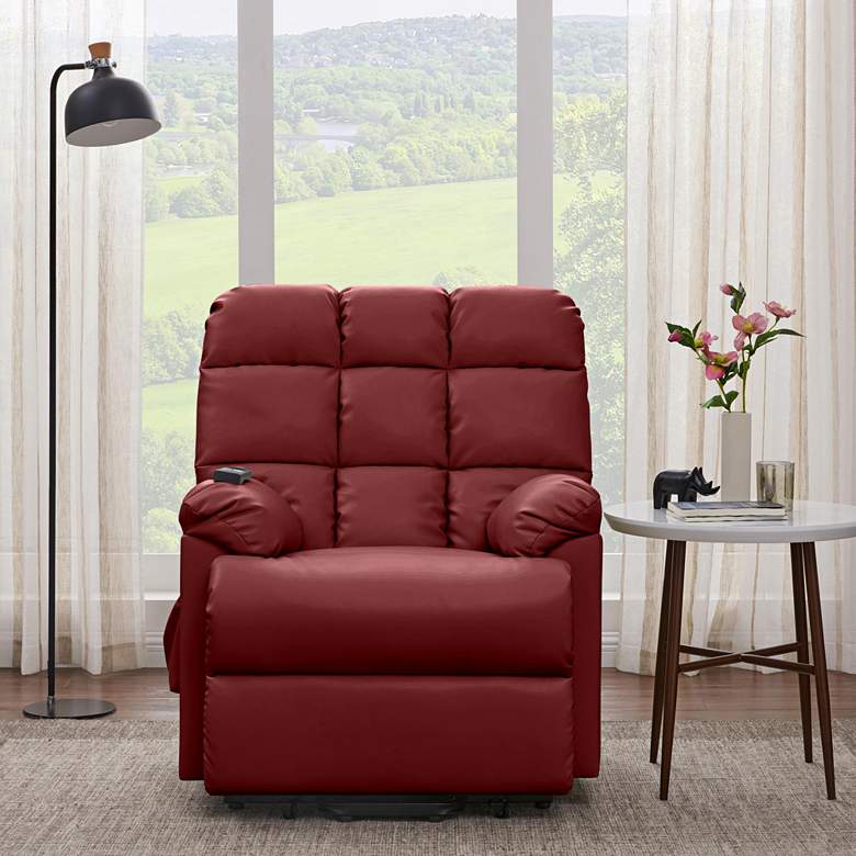 Image 1 ProLounger&#174; Burgundy Red Power Recliner Chair