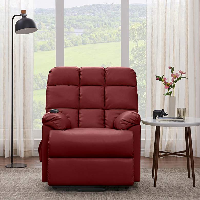 Image 1 ProLounger® Burgundy Red Power Recliner Chair