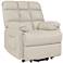 ProLounger Cream Renu Leather Power Lift Recliner Chair