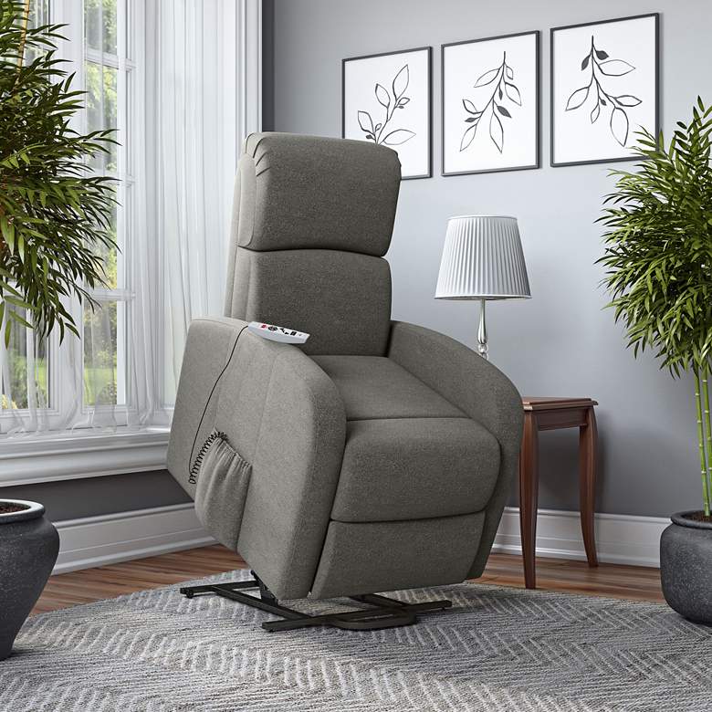 Image 1 ProLounger Recline Lift Chair with Heat Massage in Pewter