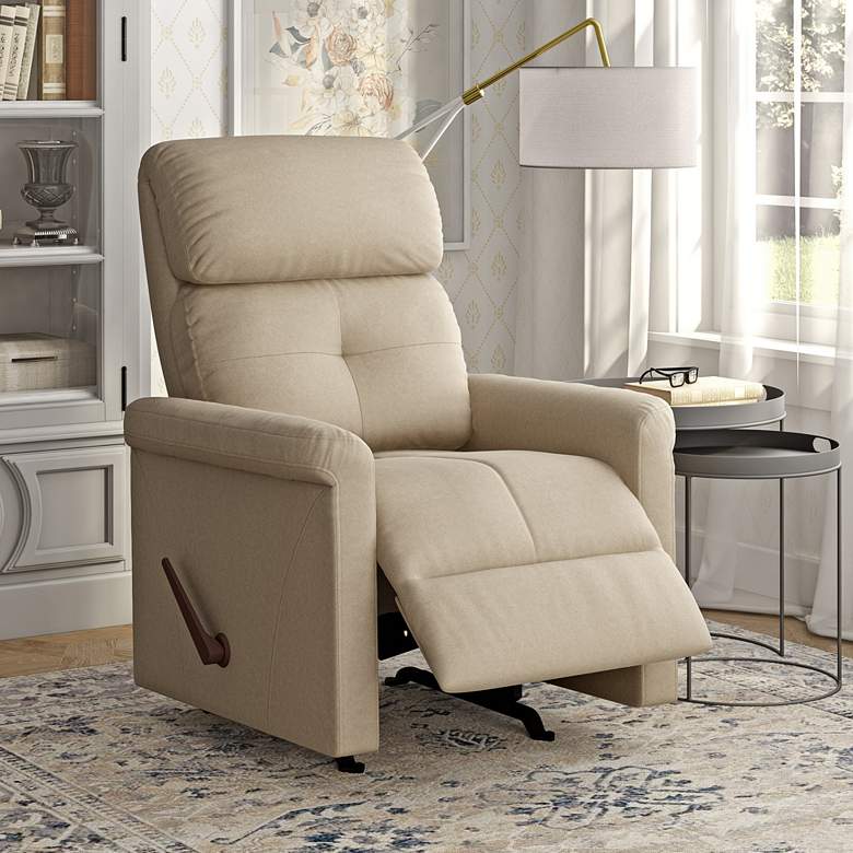 Image 1 ProLounger Stone Ecru Nubuck Rocker Recliner Chair