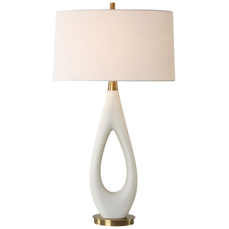 Image 1 Promenade 33 1/4 inch White Table Lamp