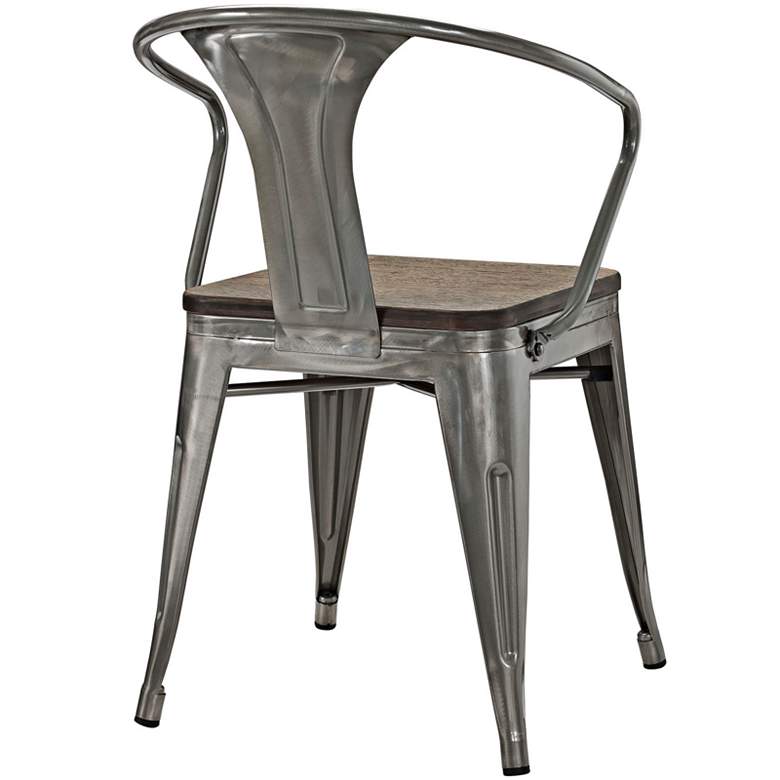 Image 4 Promenade Gunmetal Metal Dining Chair more views