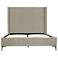 Promenade Mid-Century Modern Velvet Upholstered Queen Bed in Rustic Taupe